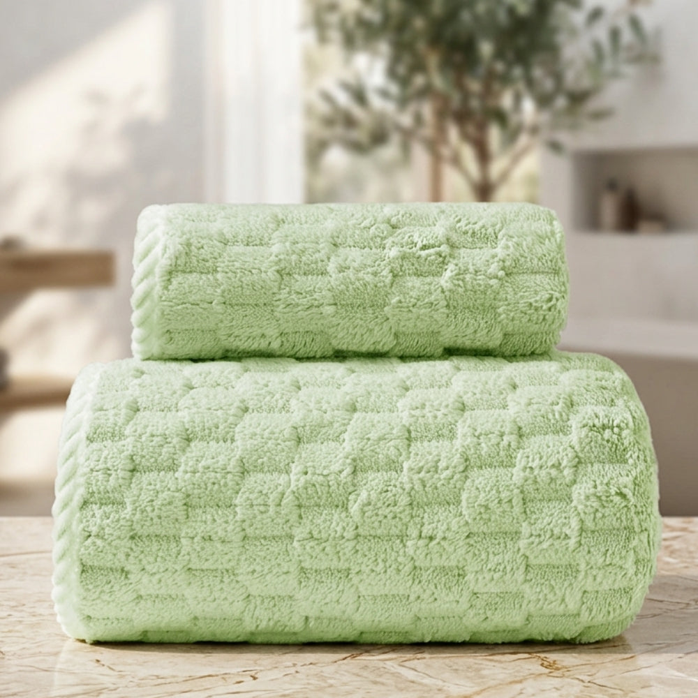 Pure Soft Fleece Bath Towels - 2 Piece Set