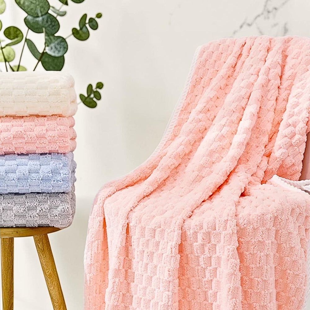 Pure Soft Fleece Bath Towels - 2 Piece Set