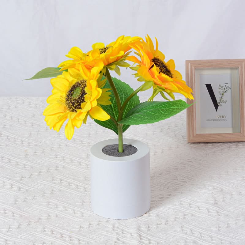 Sunflower LED Table Lamp with Rechargeable Battery