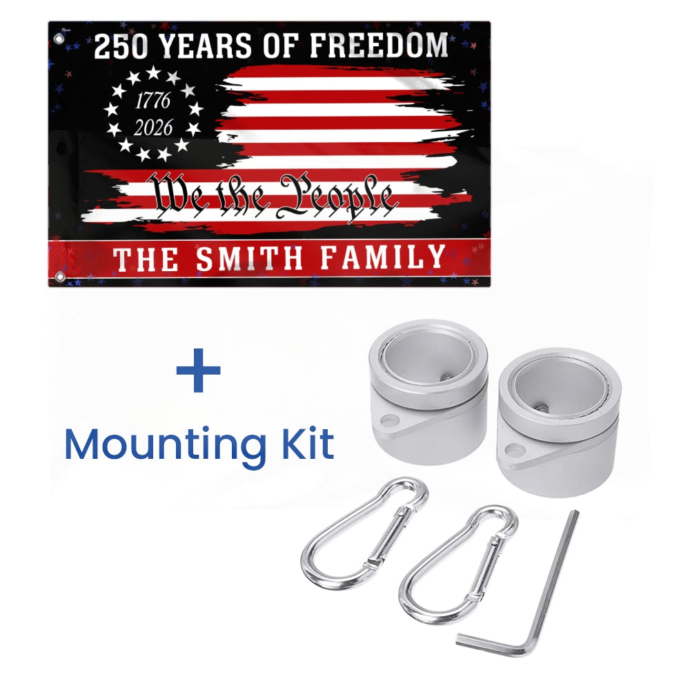 Custom We The People Patriotic Canvas Flag - 250th Anniversary 1776-2026