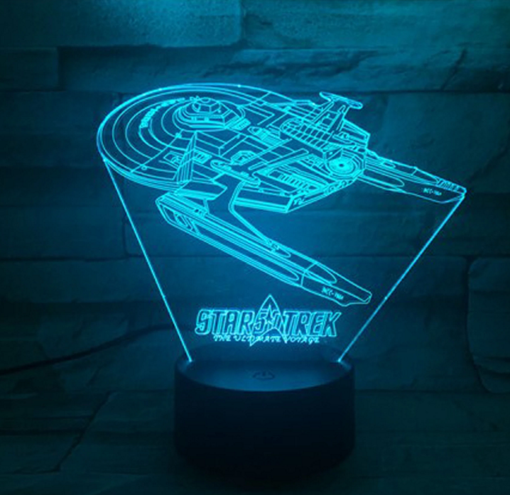 3D Star Trek Optical Illusion LED Lamp
