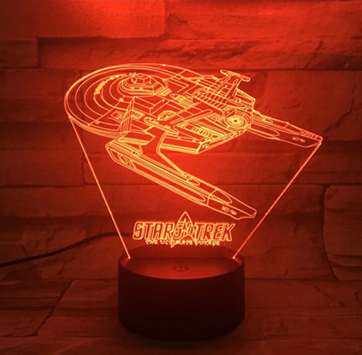 3D Star Trek Optical Illusion LED Lamp