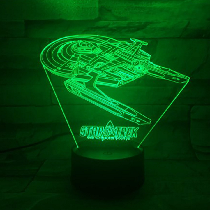 3D Star Trek Optical Illusion LED Lamp