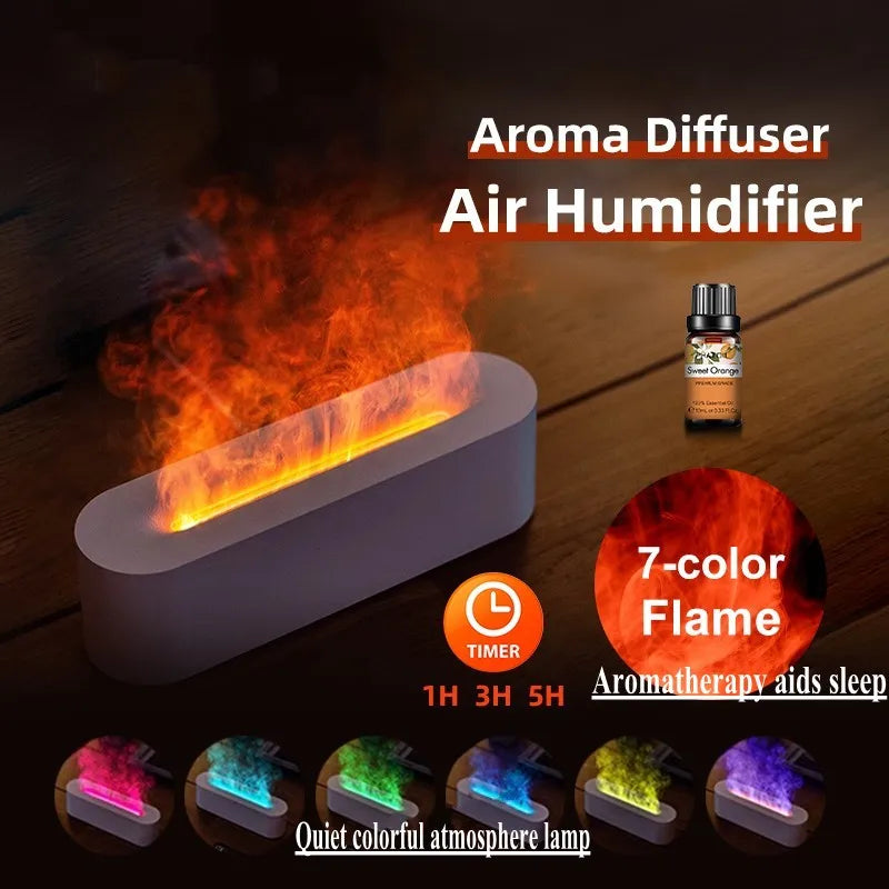 Flame Effect Aroma Diffuser with 7 Color Options