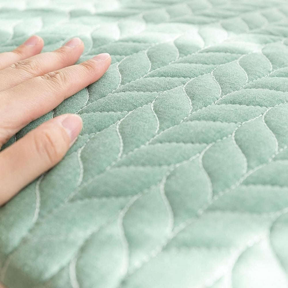 Quilted Nordic-Style Seat Cushion with Zippered Cover