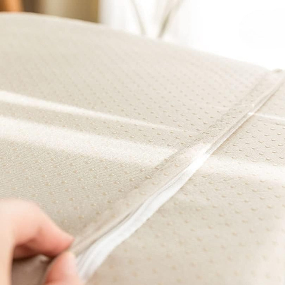 Quilted Nordic-Style Seat Cushion with Zippered Cover