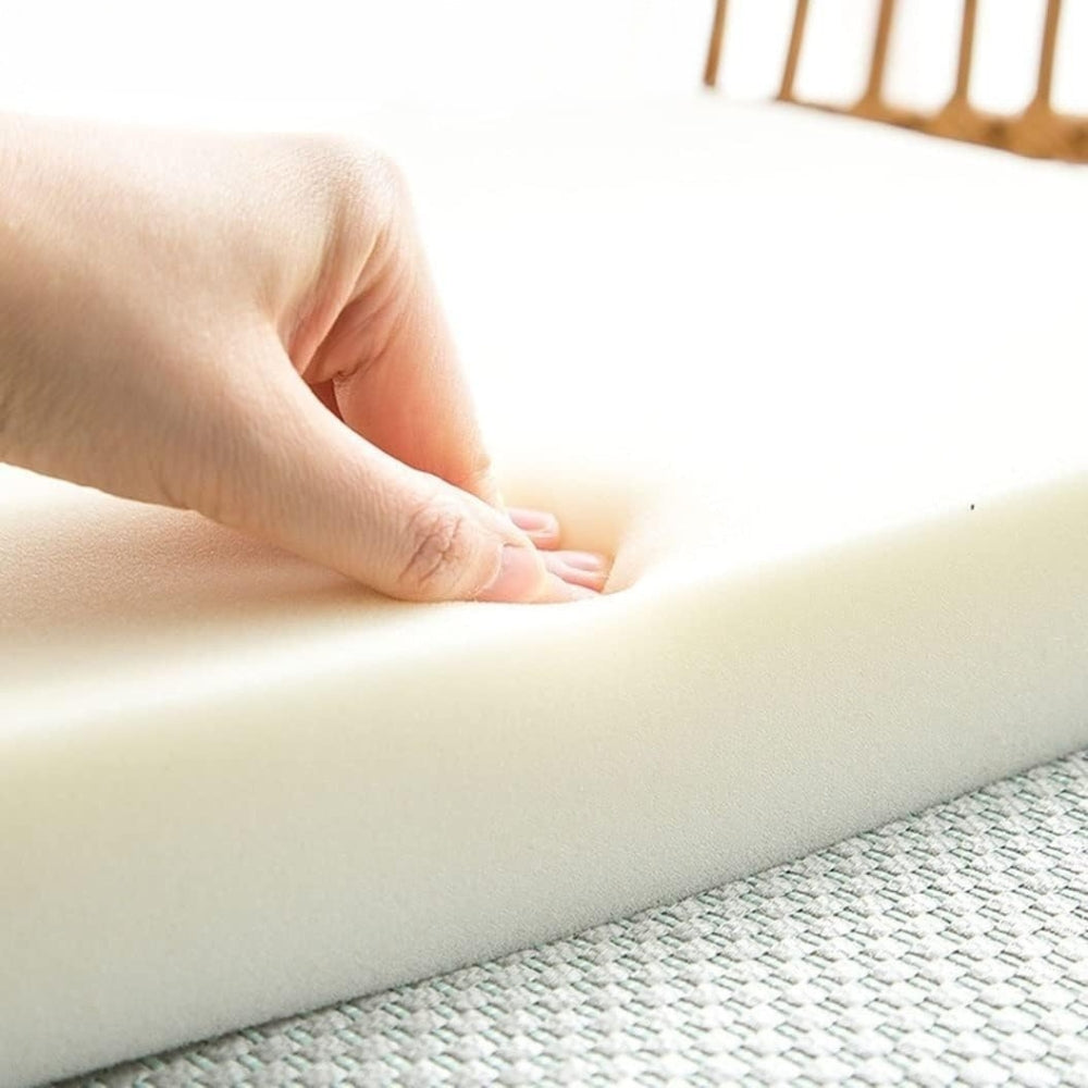 Quilted Nordic-Style Seat Cushion with Zippered Cover