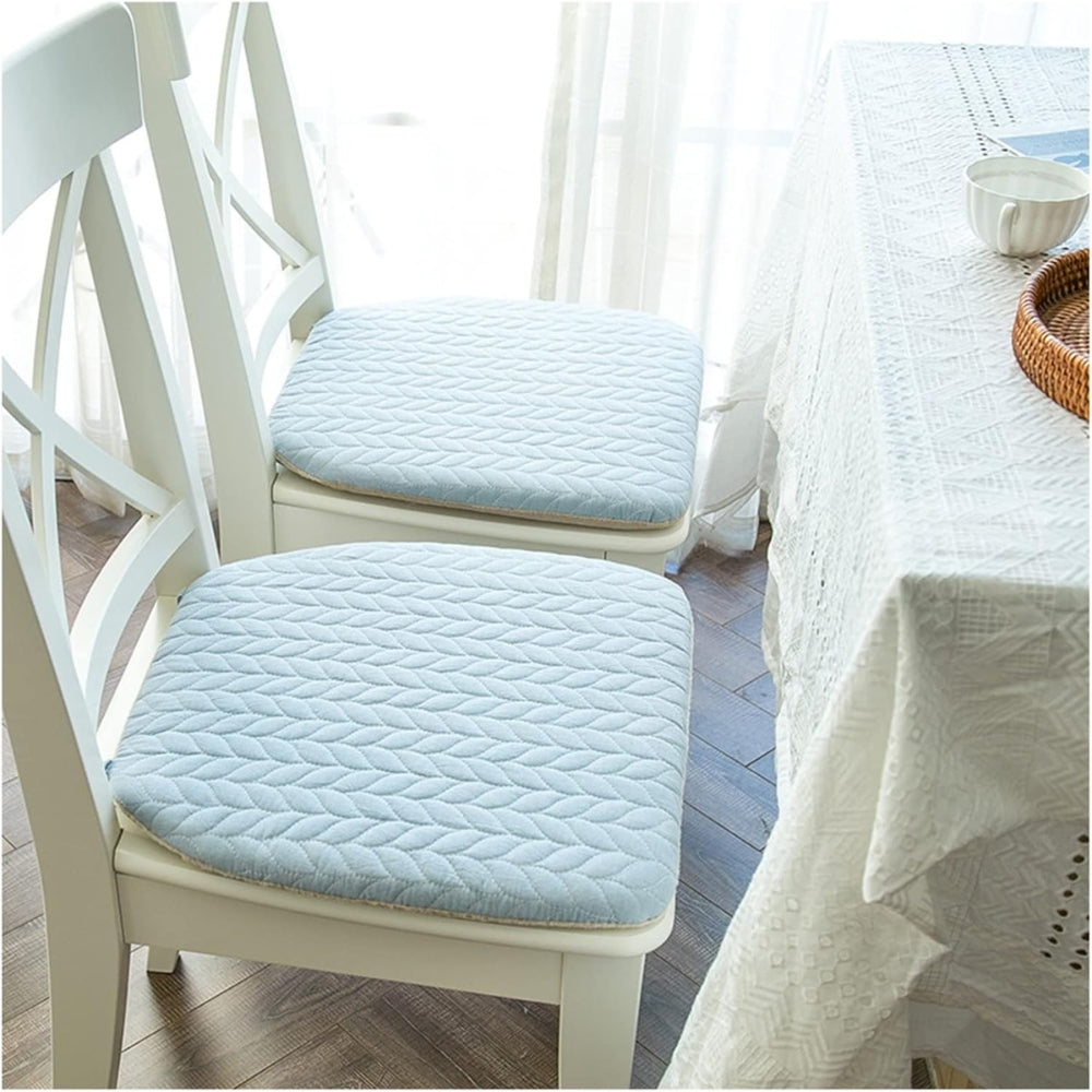 Quilted Nordic-Style Seat Cushion with Zippered Cover