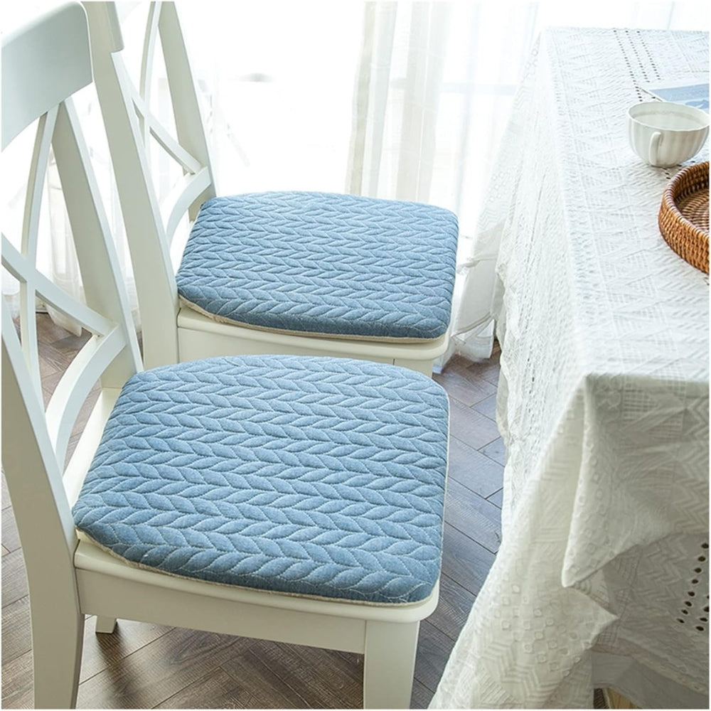Quilted Nordic-Style Seat Cushion with Zippered Cover