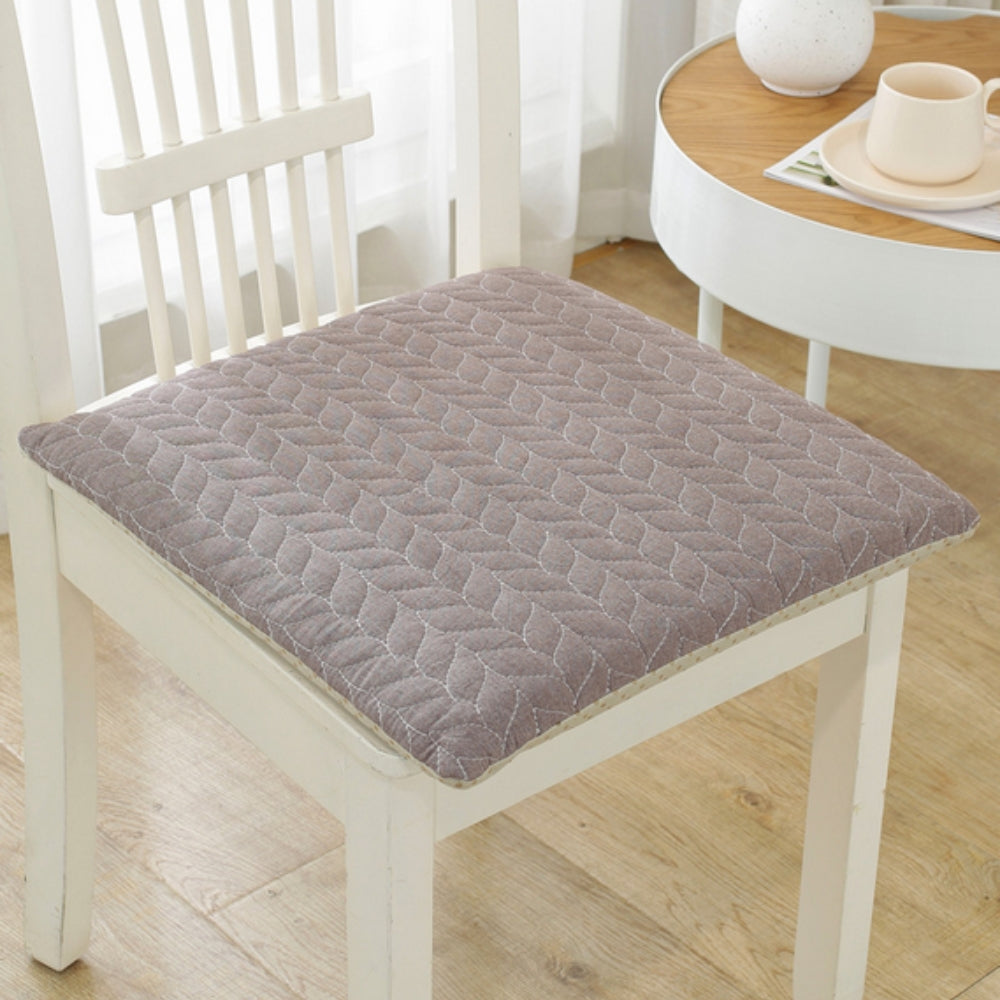 Quilted Nordic-Style Seat Cushion with Zippered Cover