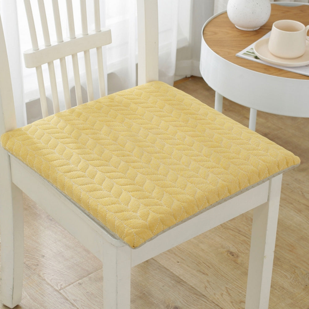 Quilted Nordic-Style Seat Cushion with Zippered Cover