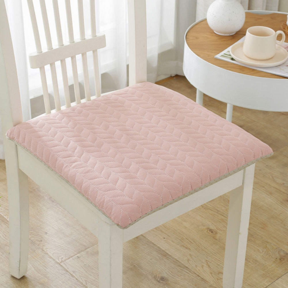 Quilted Nordic-Style Seat Cushion with Zippered Cover