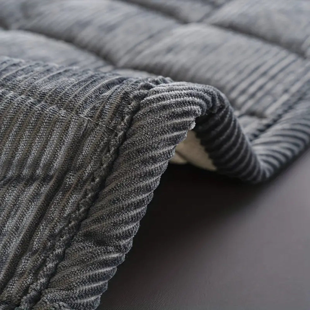 Quilted Microfiber Couch Cover Mat with Non-Slip Design