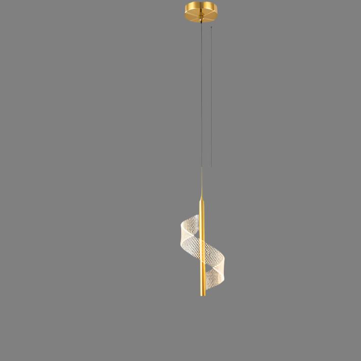 Elegant Black and Gold LED Pendant Light with Adjustable Lighting