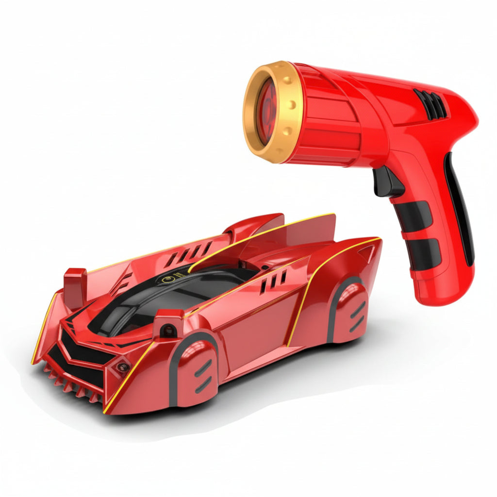 Gravity Defying Laser RC Car with LED Lights and Wall Climbing Stunts