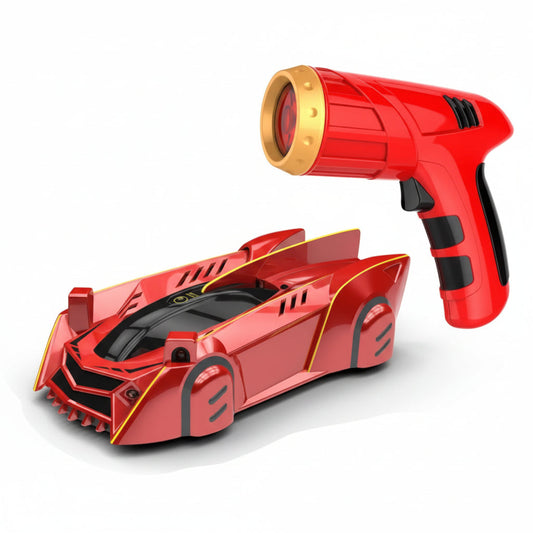 Gravity Defying Laser RC Car with LED Lights and Wall Climbing Stunts