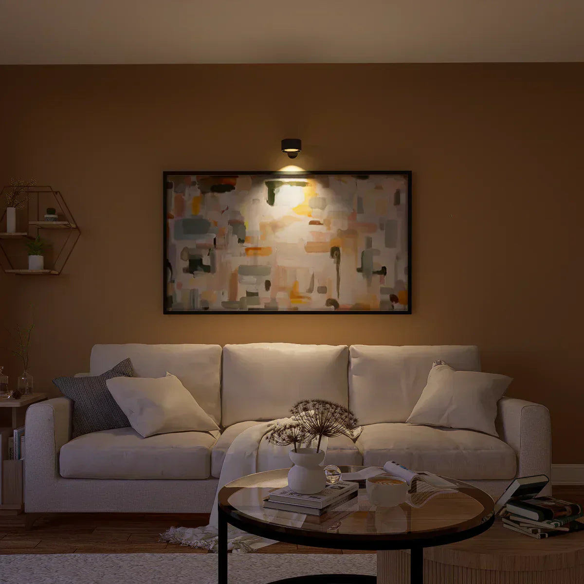 Wireless Dimmable Rechargeable Wall Lamp with 360° Rotation