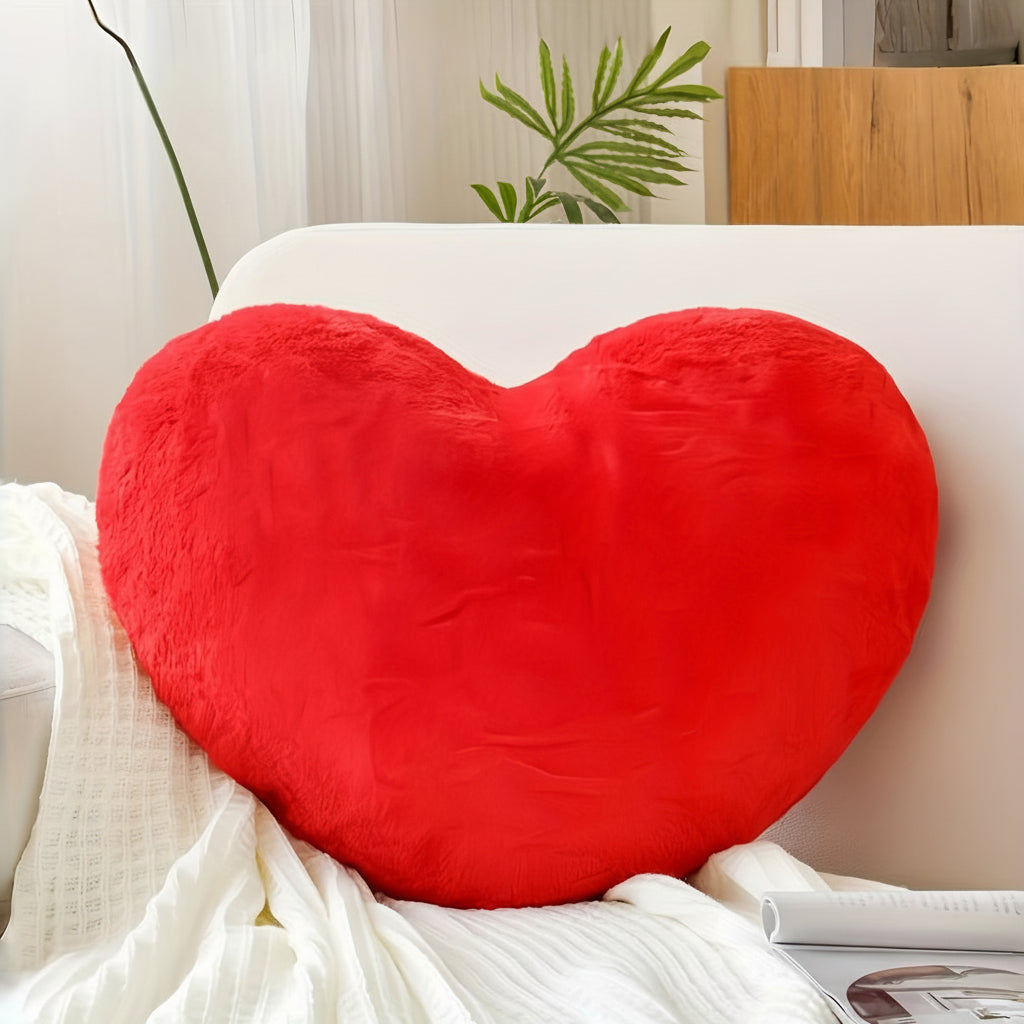 Soft Pink Heart Shaped Plush Pillow for Valentine’s Day Gift