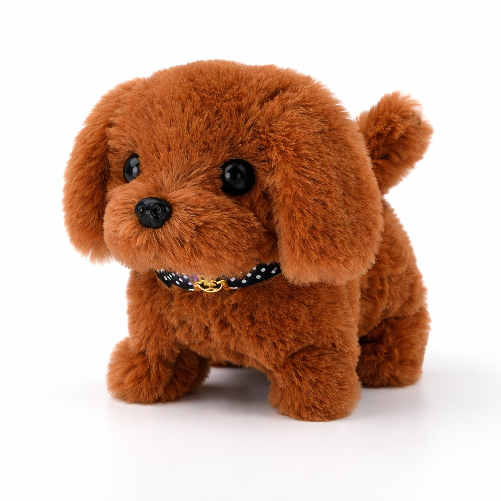 Interactive Plush Robot Dog Toy with Walking and Barking Sounds