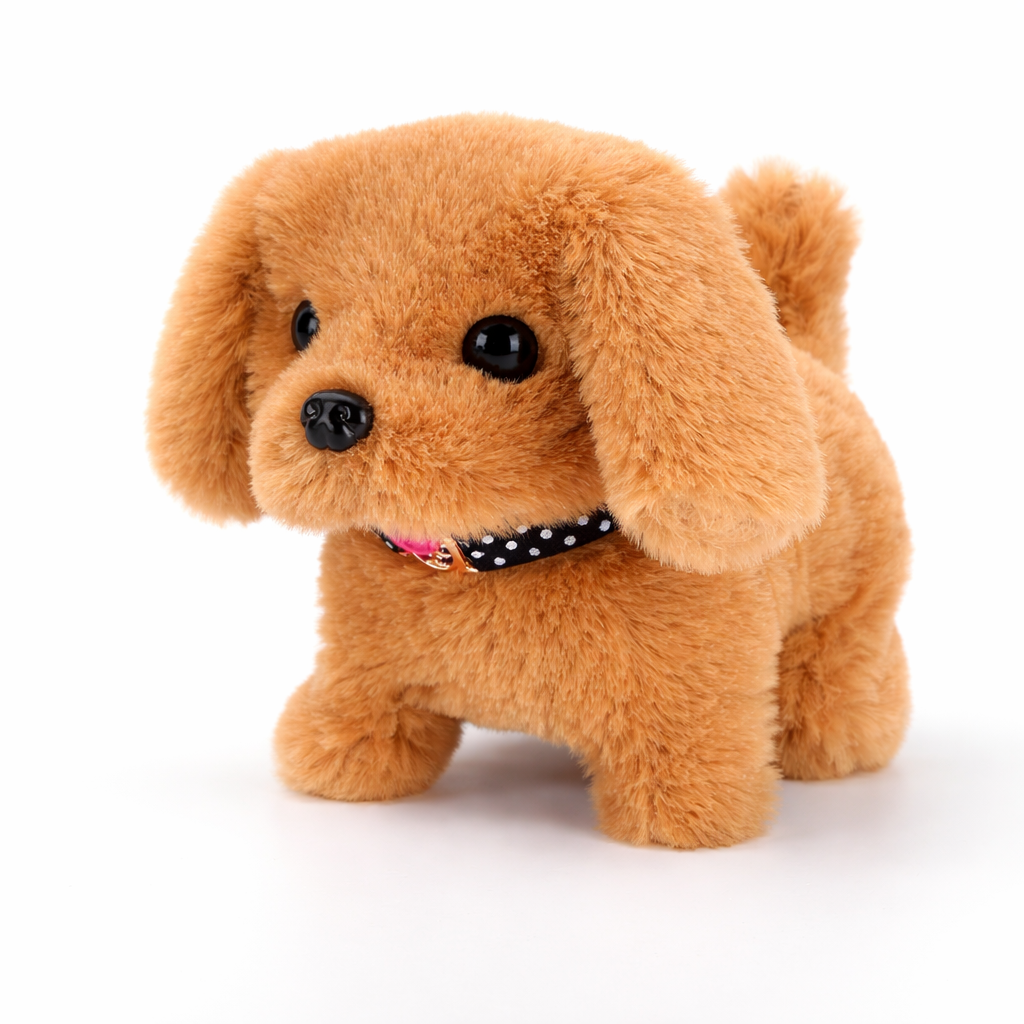 Interactive Plush Robot Dog Toy with Walking and Barking Sounds