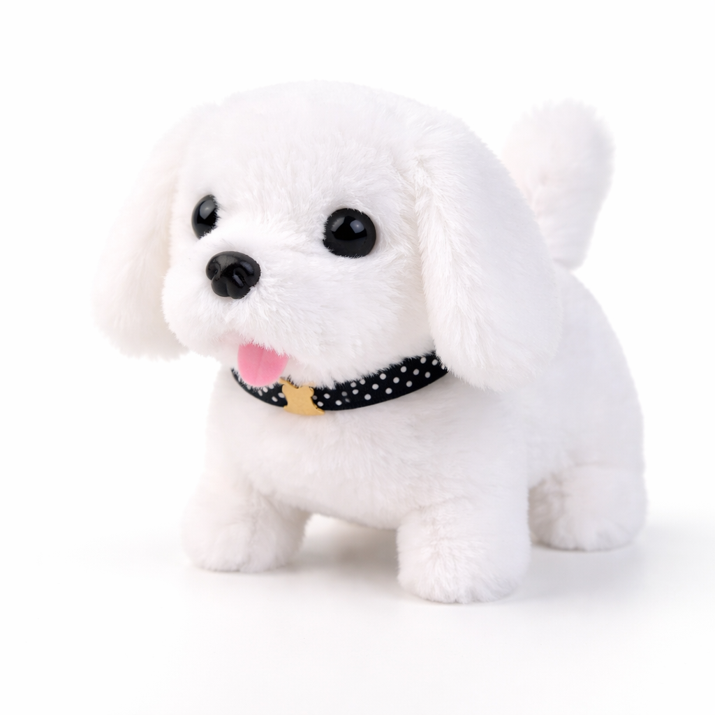 Interactive Plush Robot Dog Toy with Walking and Barking Sounds