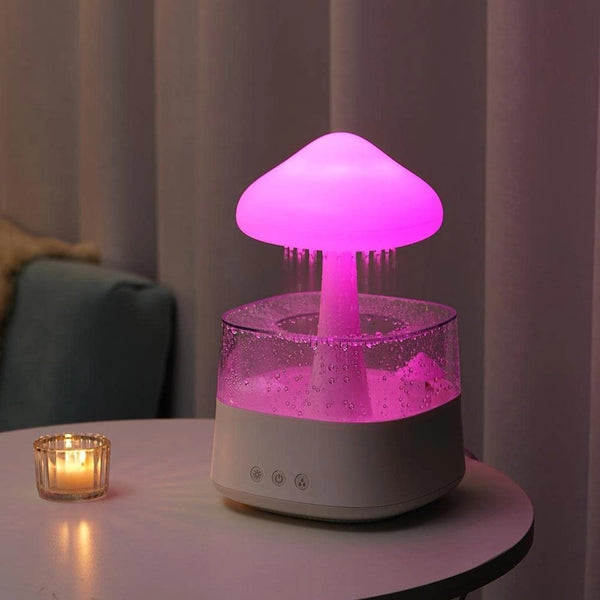Mushroom Cloud Humidifier and Night Light Diffuser