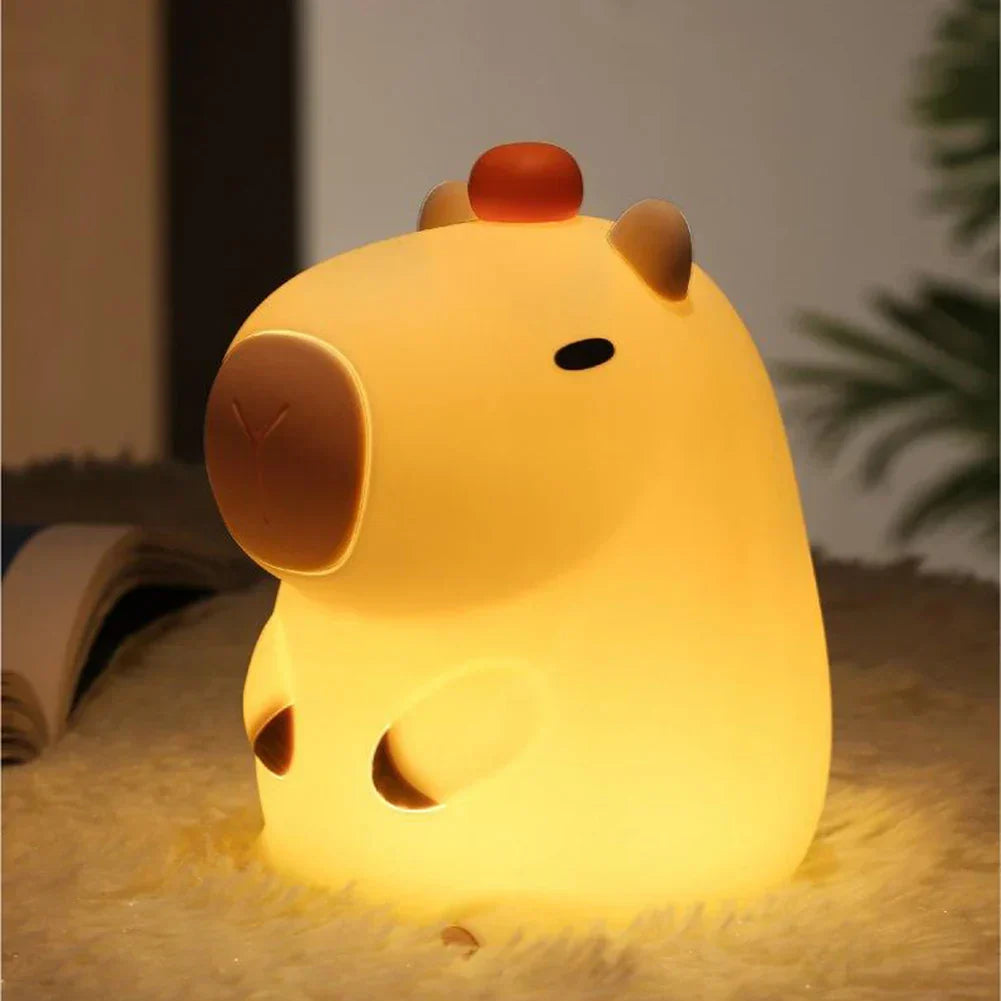 Rechargeable Capybara Silicone Night Light with Touch Control