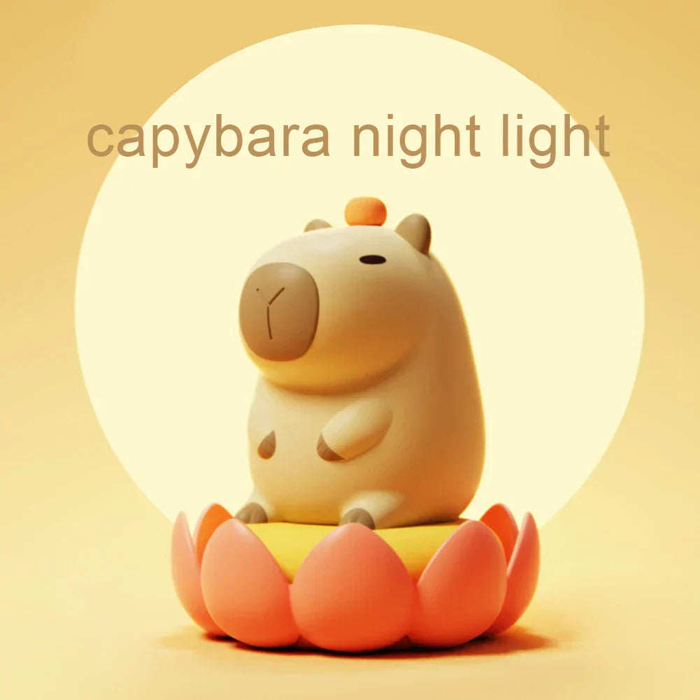 Rechargeable Capybara Silicone Night Light with Touch Control