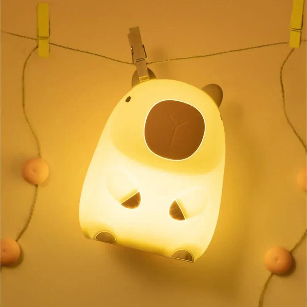 Rechargeable Capybara Silicone Night Light with Touch Control