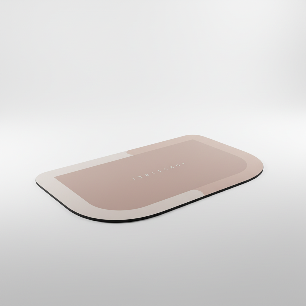 Non-Slip Rectangular Bath Mat with Quick-Dry Comfort Layer