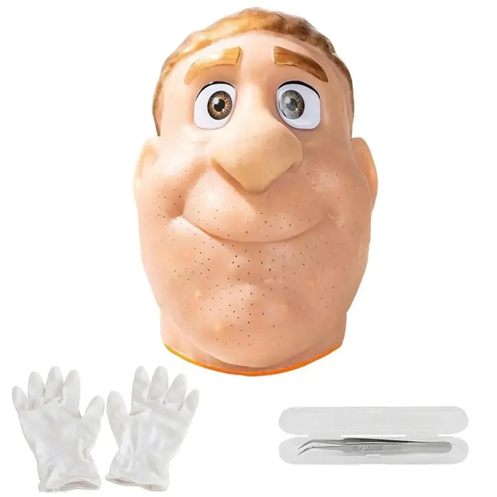 Refillable Silicone Pimple Popping Toy with Tweezers