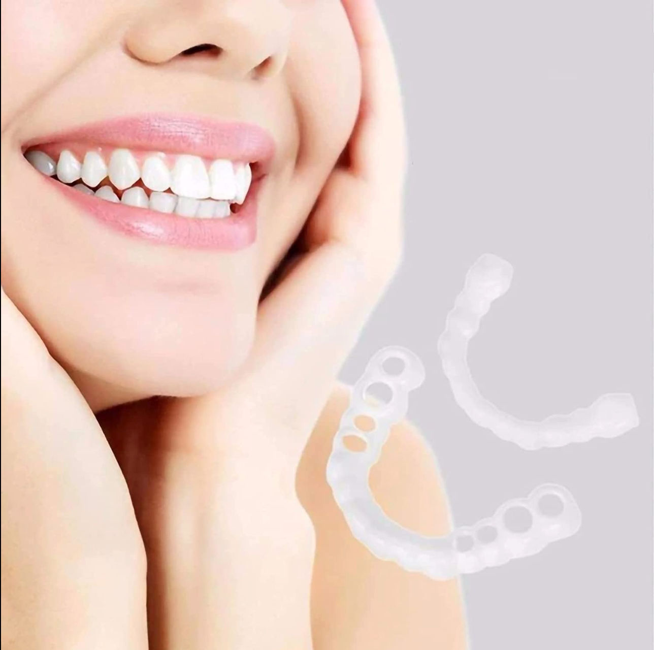 Snap-On Cosmetic Dentures for Missing or Crooked Teeth