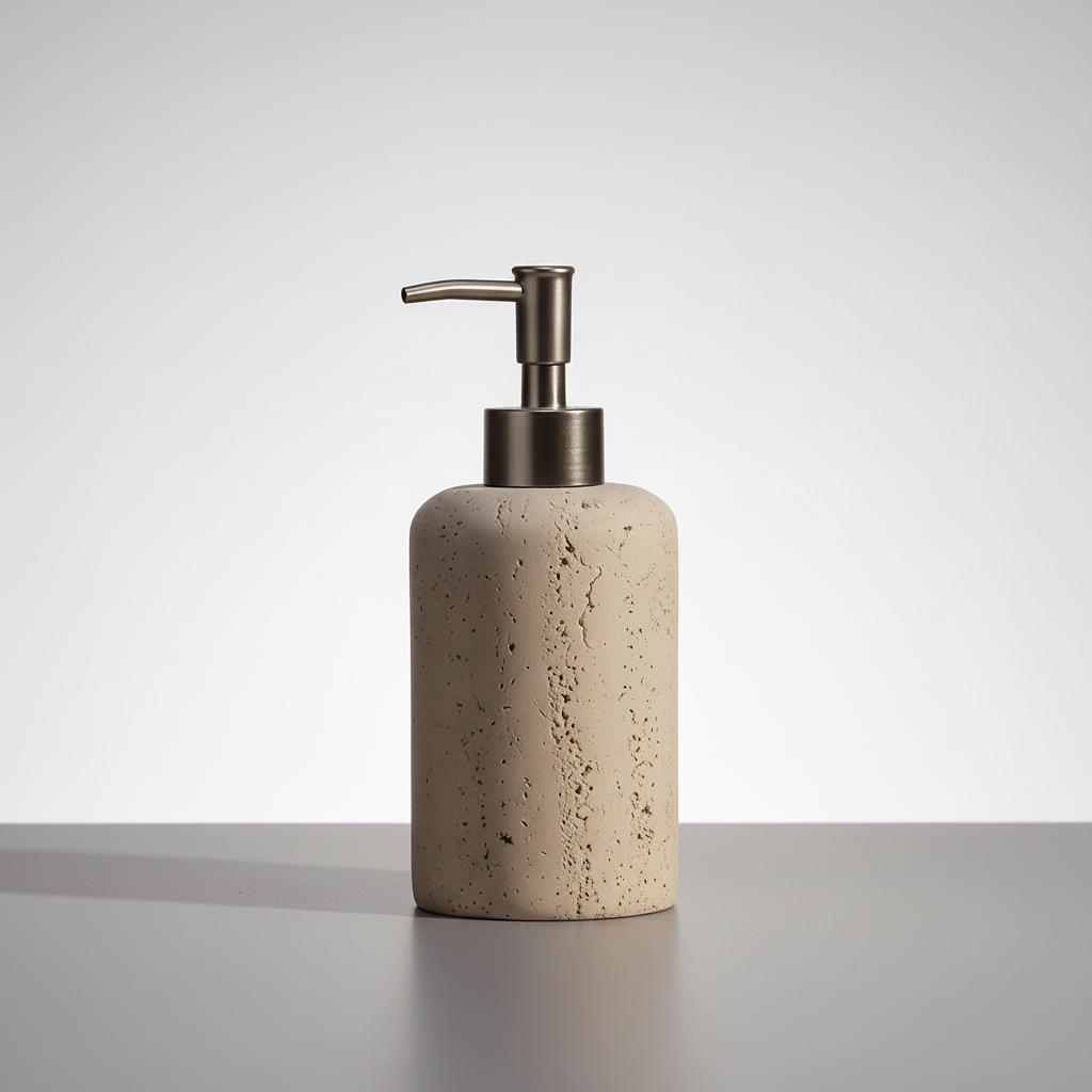 Marble Effect Resin Soap Dispenser with Stainless Steel Pump