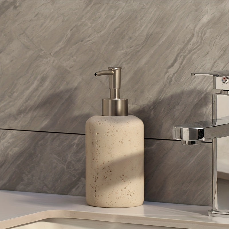 Marble Effect Resin Soap Dispenser with Stainless Steel Pump