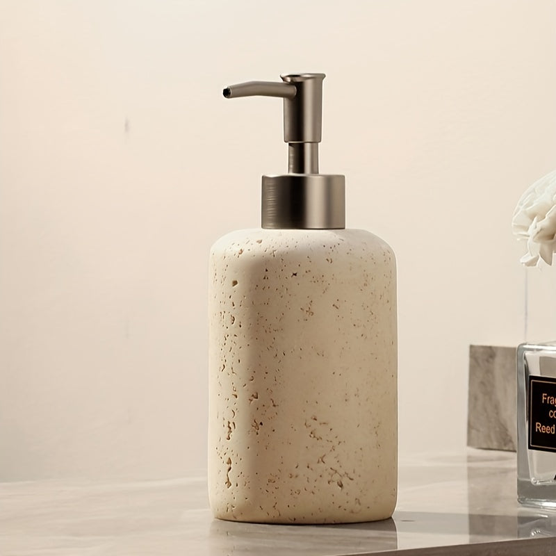 Marble Effect Resin Soap Dispenser with Stainless Steel Pump
