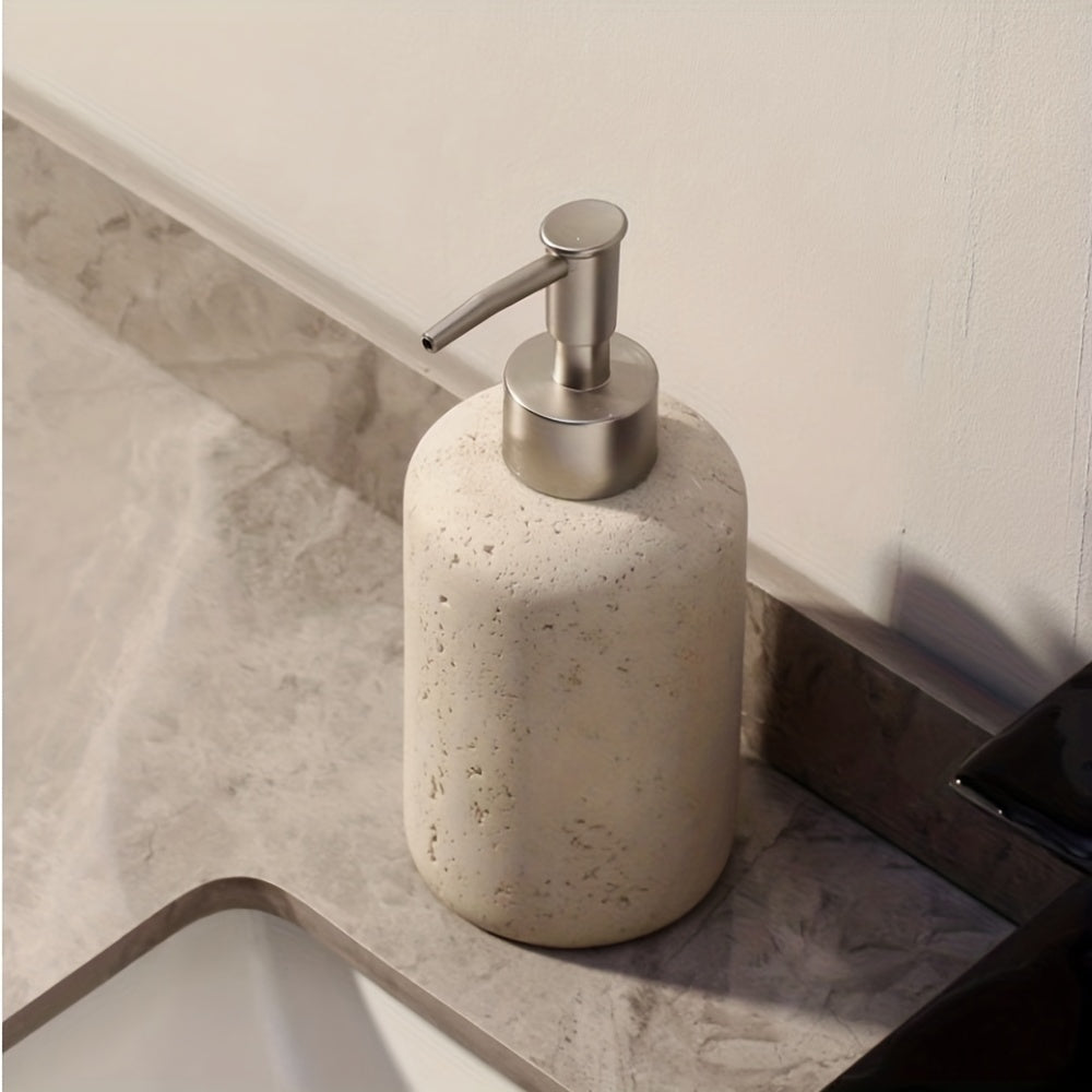 Marble Effect Resin Soap Dispenser with Stainless Steel Pump
