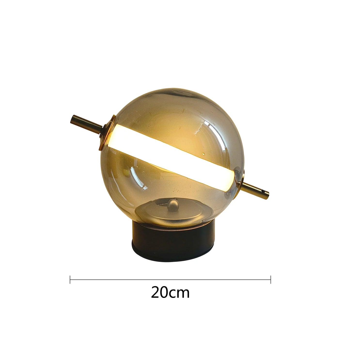 Retro Glass Table Lamp with Warm Glow and Elegant Design