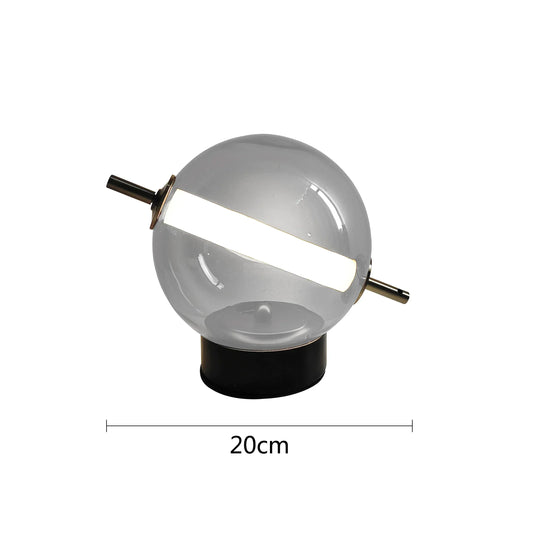 Retro Glass Table Lamp with Warm Glow and Elegant Design