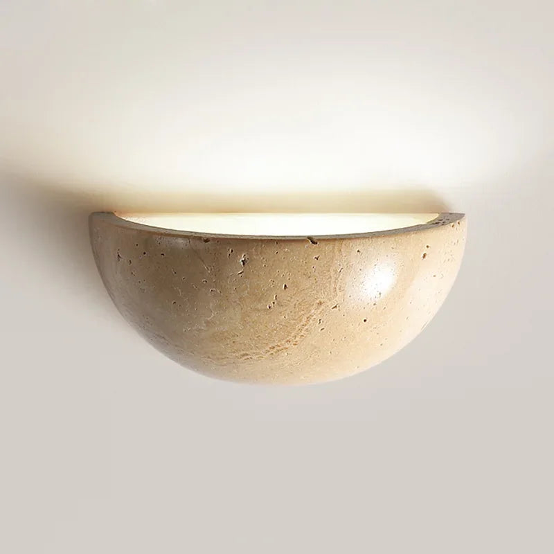 Elegant LED Wall Lamp with Natural Texture Design