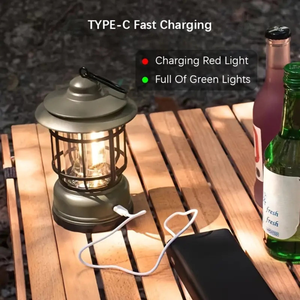 Dimmable Retro Glow Camping Lantern Lamp