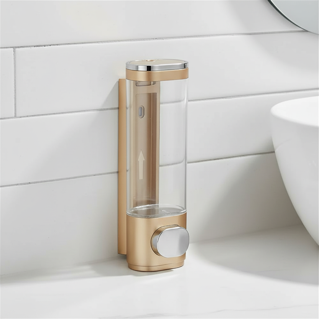Retro Glass Soap Dispenser with Metal Pump