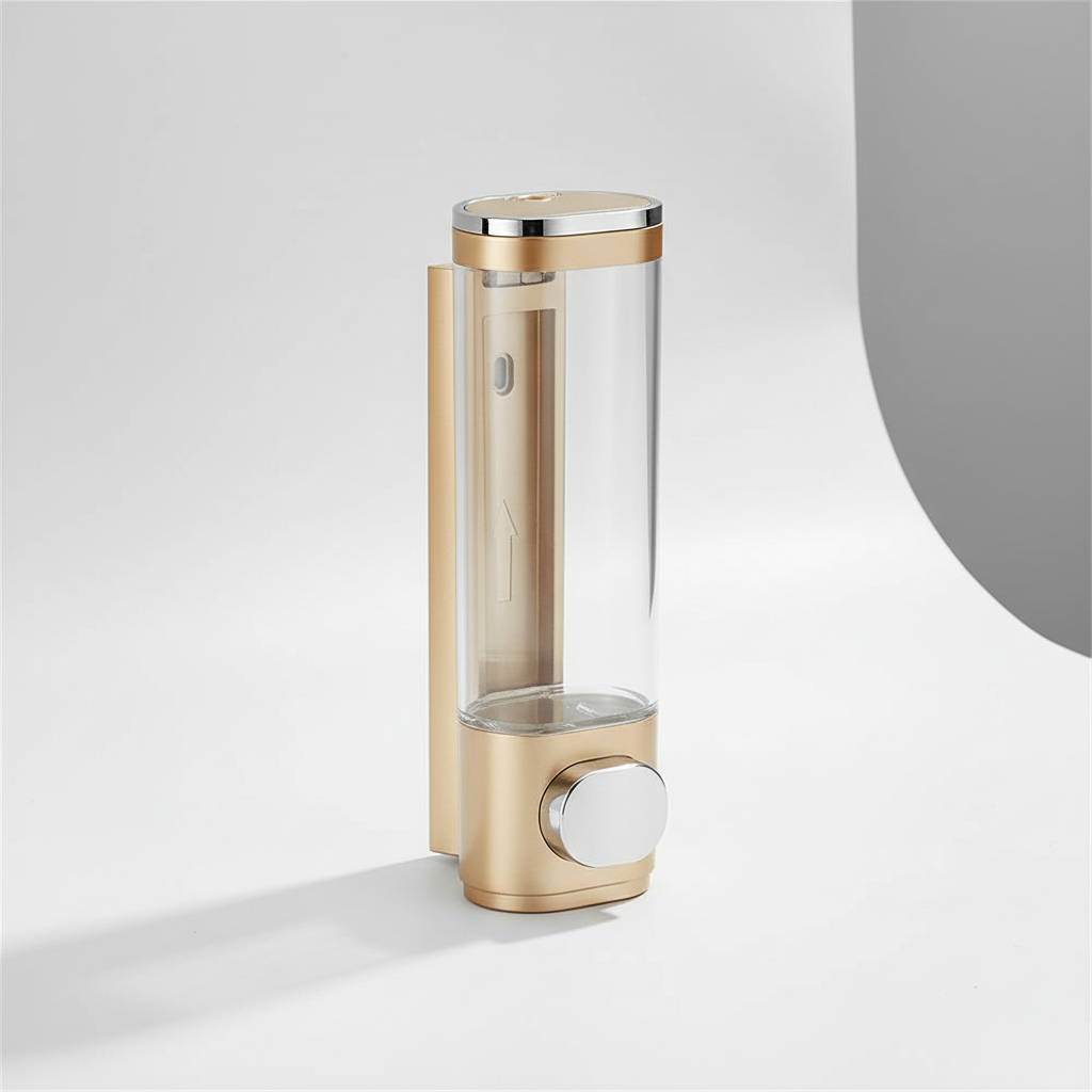 Retro Glass Soap Dispenser with Metal Pump