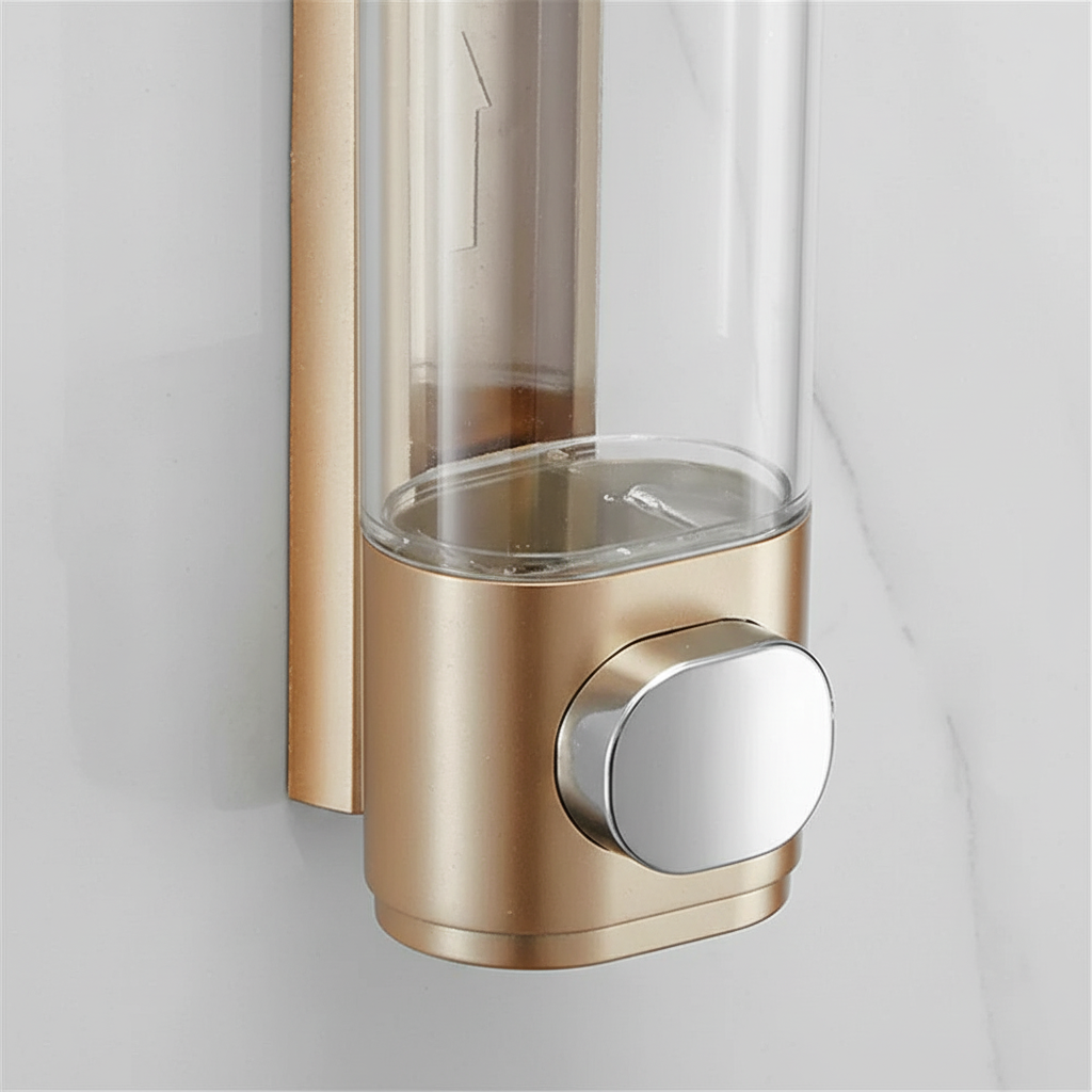 Retro Glass Soap Dispenser with Metal Pump