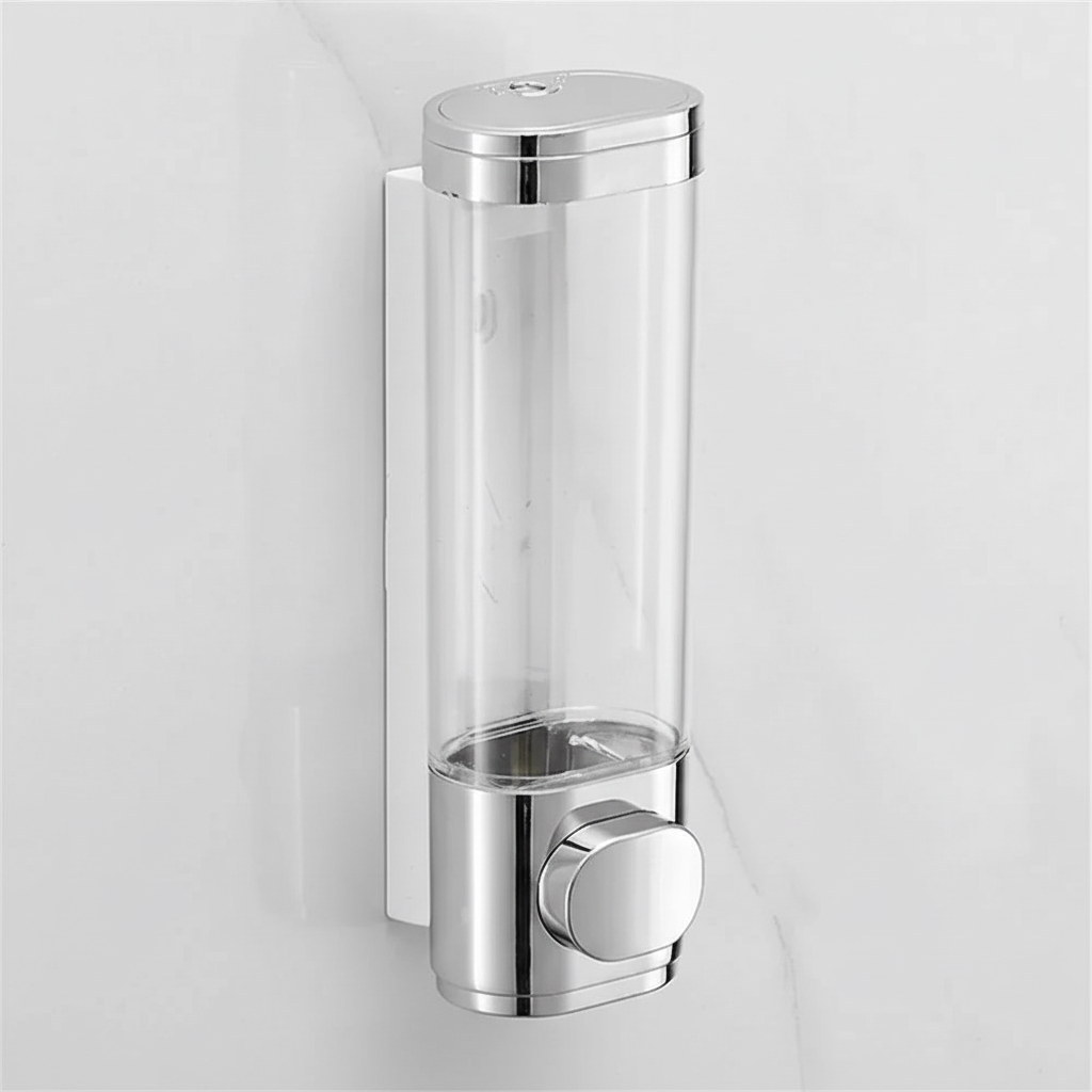 Retro Glass Soap Dispenser with Metal Pump