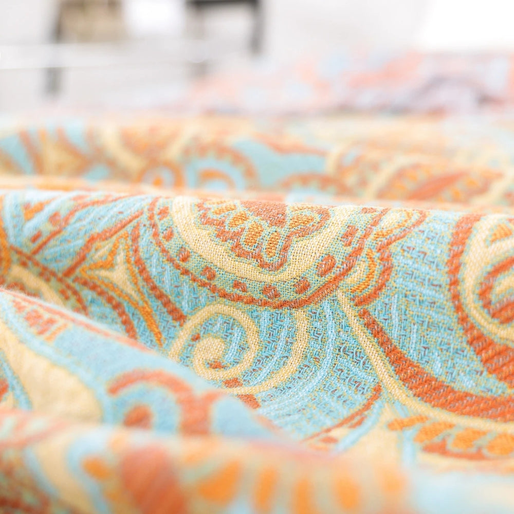 Reversible Paisley Cotton Blanket with Tassels
