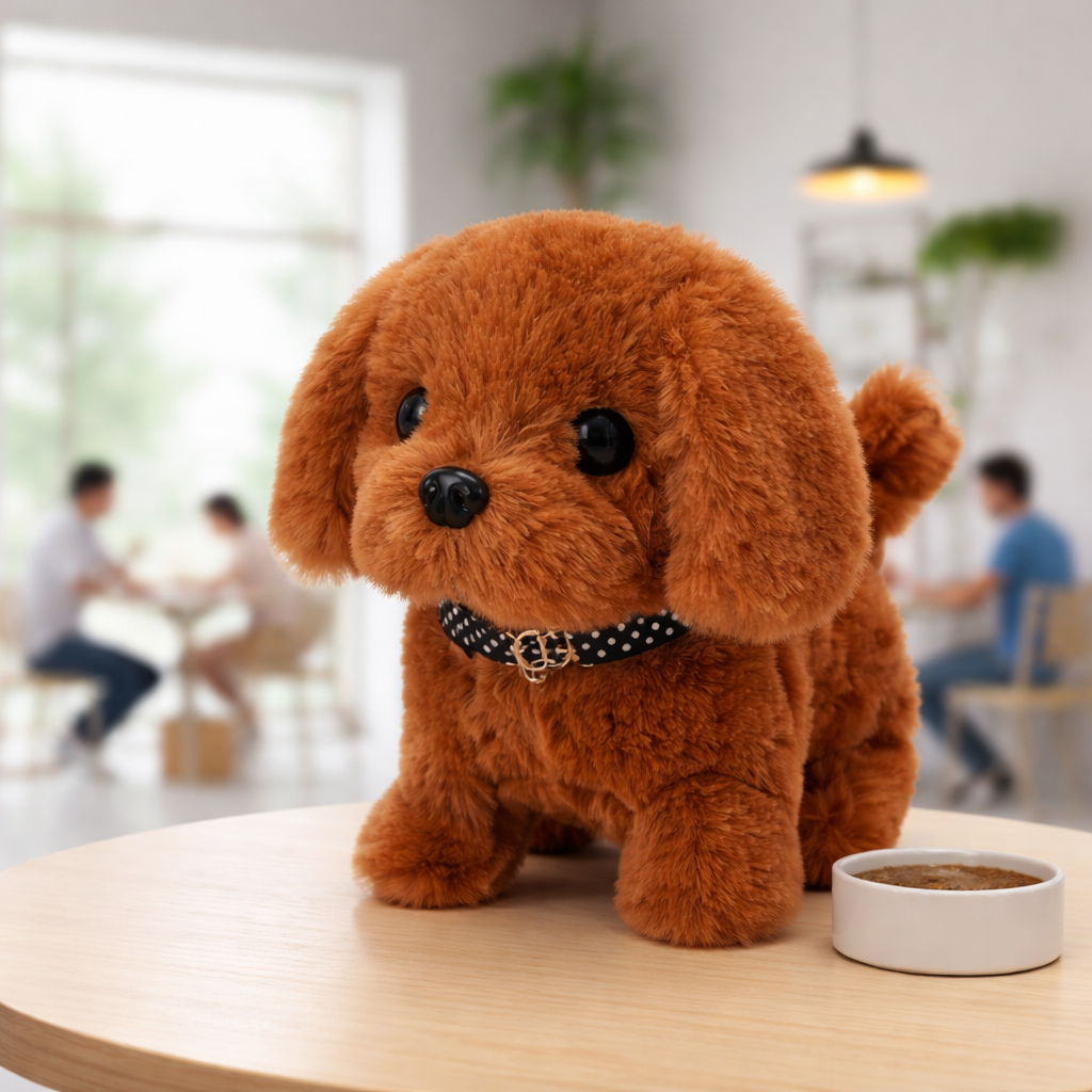 Interactive Plush Robot Puppy Toy with Realistic Walking and Barking