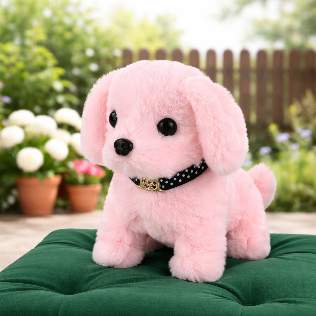 Interactive Plush Robot Puppy Toy with Realistic Walking and Barking