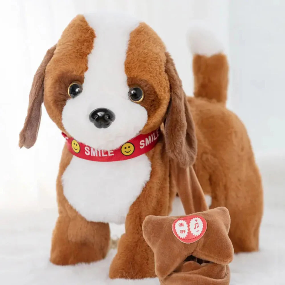 Interactive Plush Robot Dog Toy with Sound Control