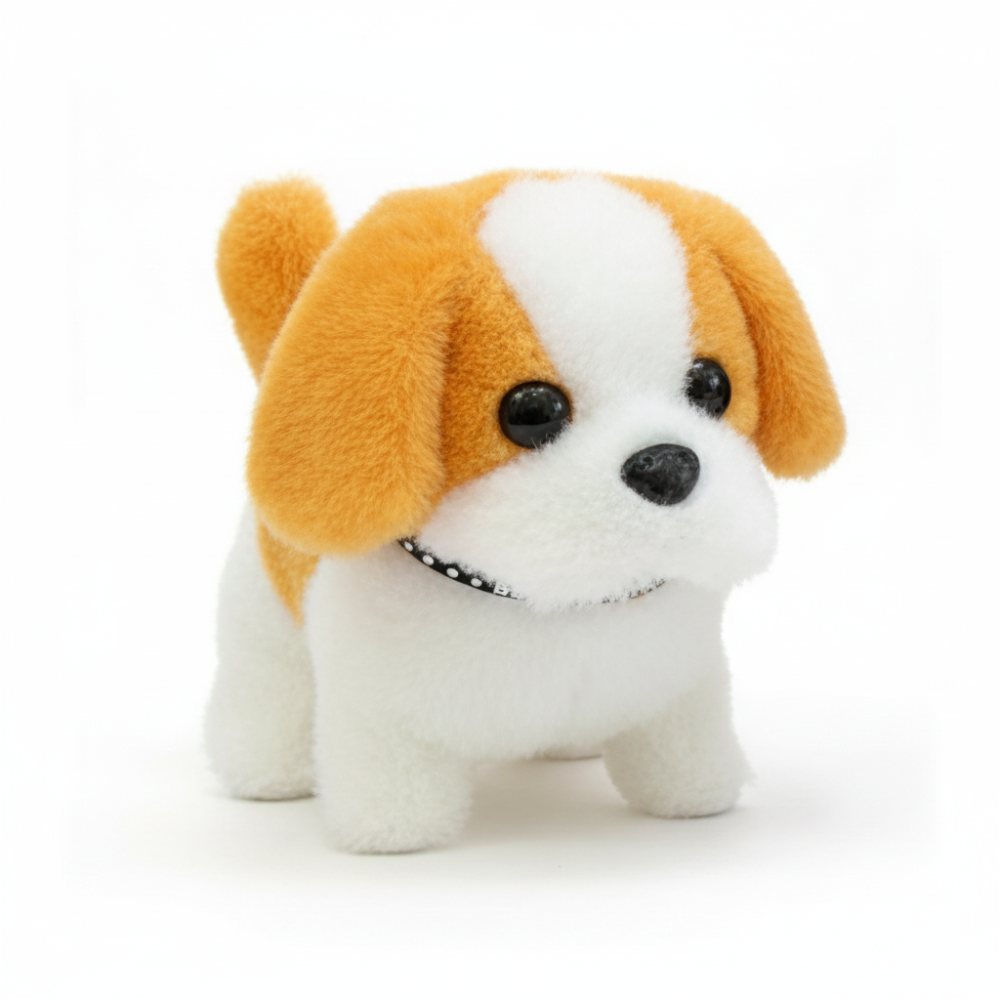 Interactive Plush Robot Dog Toy with Walking and Barking Action