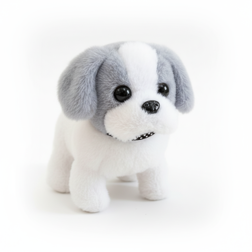 Interactive Plush Robot Dog Toy with Walking and Barking Action